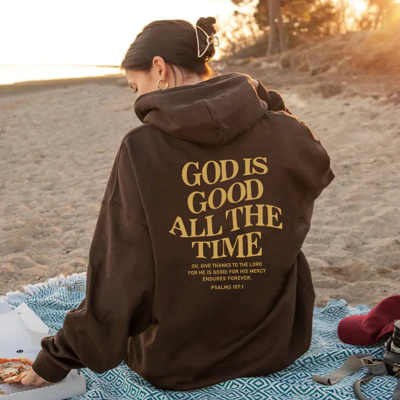 Brushed Slogan Hoodie with Kangaroo Pocket for All