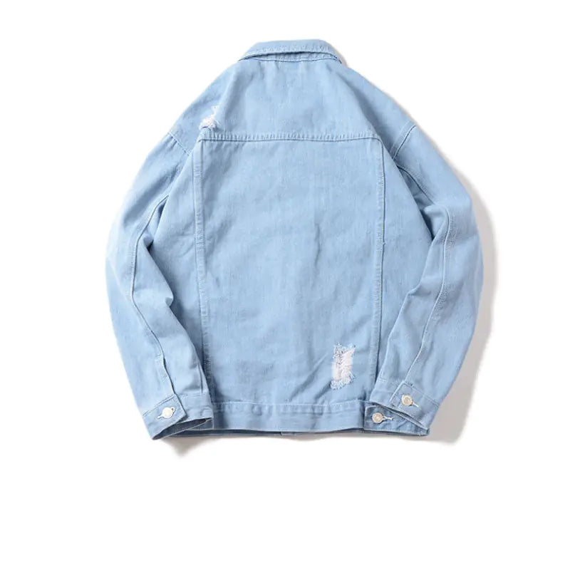 Trendy Men's Casual Loose Denim Jacket for All Seasons