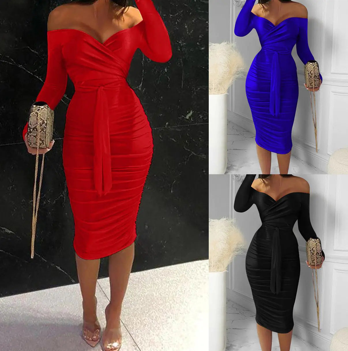 Off-the-shoulder Strappy Skirt for Women