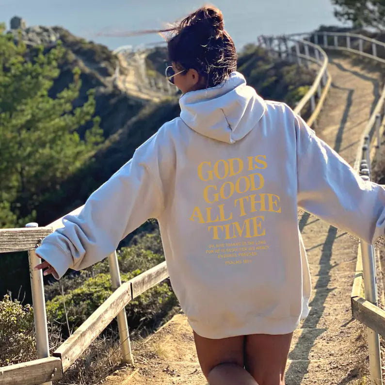 Brushed Slogan Hoodie with Kangaroo Pocket for All