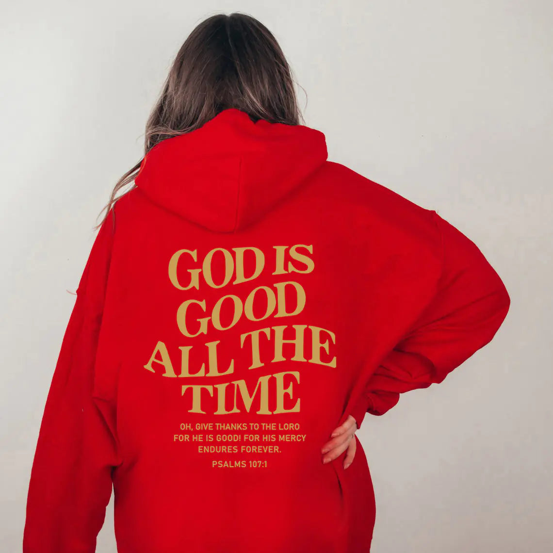 Brushed Slogan Hoodie with Kangaroo Pocket for All