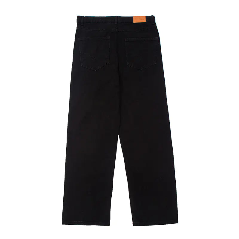 Spider Web Embroidered Oversized Casual Jeans for All