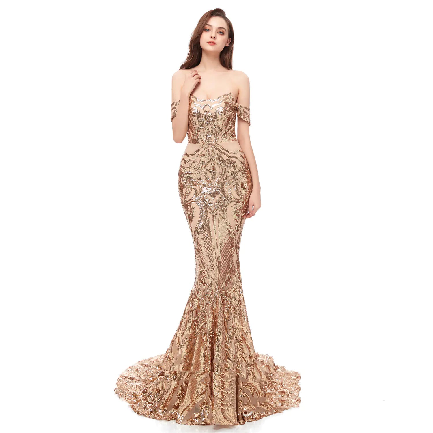 Engerla Brand 2019 Spring Wedding Dress with Sequins