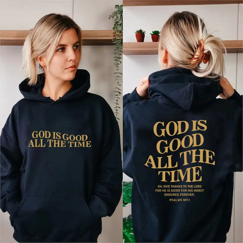Brushed Slogan Hoodie with Kangaroo Pocket for All